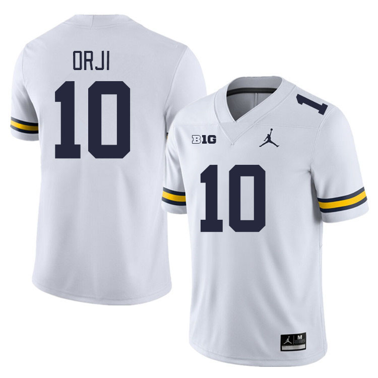 Michigan Wolverines #10 Alex Orji College Football Jerseys Stitched Sale-White